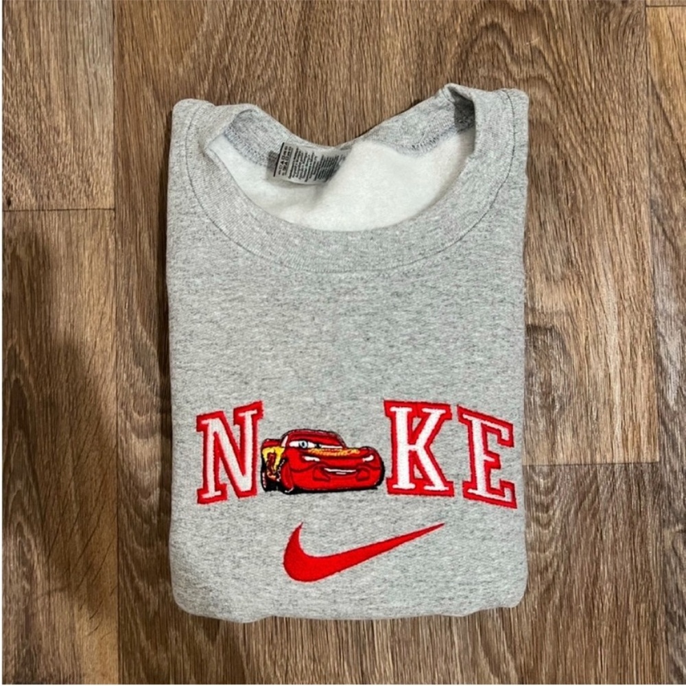 Youth Unisex Custom Cars Lightning McQueen Gray Sweatshirt
